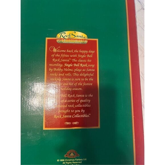 Vintage 90s Jingle Bell Rock Animated Santa Dancing Music 1st Edition Christmas - Picture 6 of 12